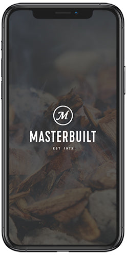 Opening screen of the Classic App, displaying the Masterbuilt name and logo
